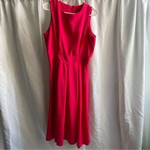 Vintage EJM  Ltd. Bright Pink Dress Size 6P Made In USA Work Court Church, D29
